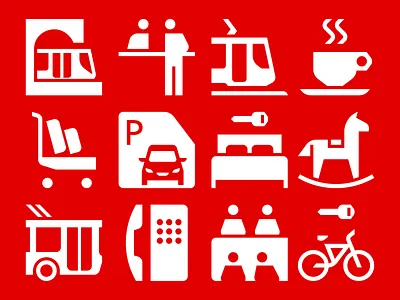 RZD icons grid icon icon system iconset pictogram signage wayfinding