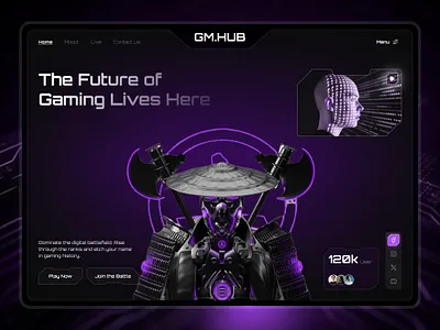 Gaming Website Hero-section Design design esports gaming gaming web hero interface product startup ui ux web