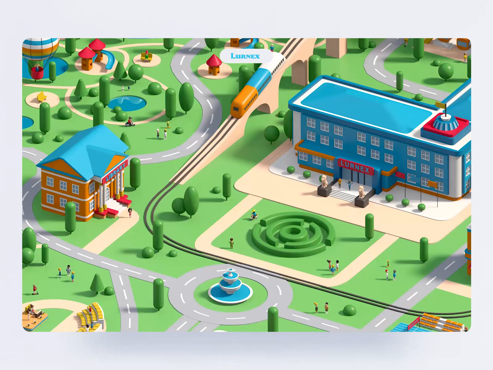 Example of Lurnex - city animation