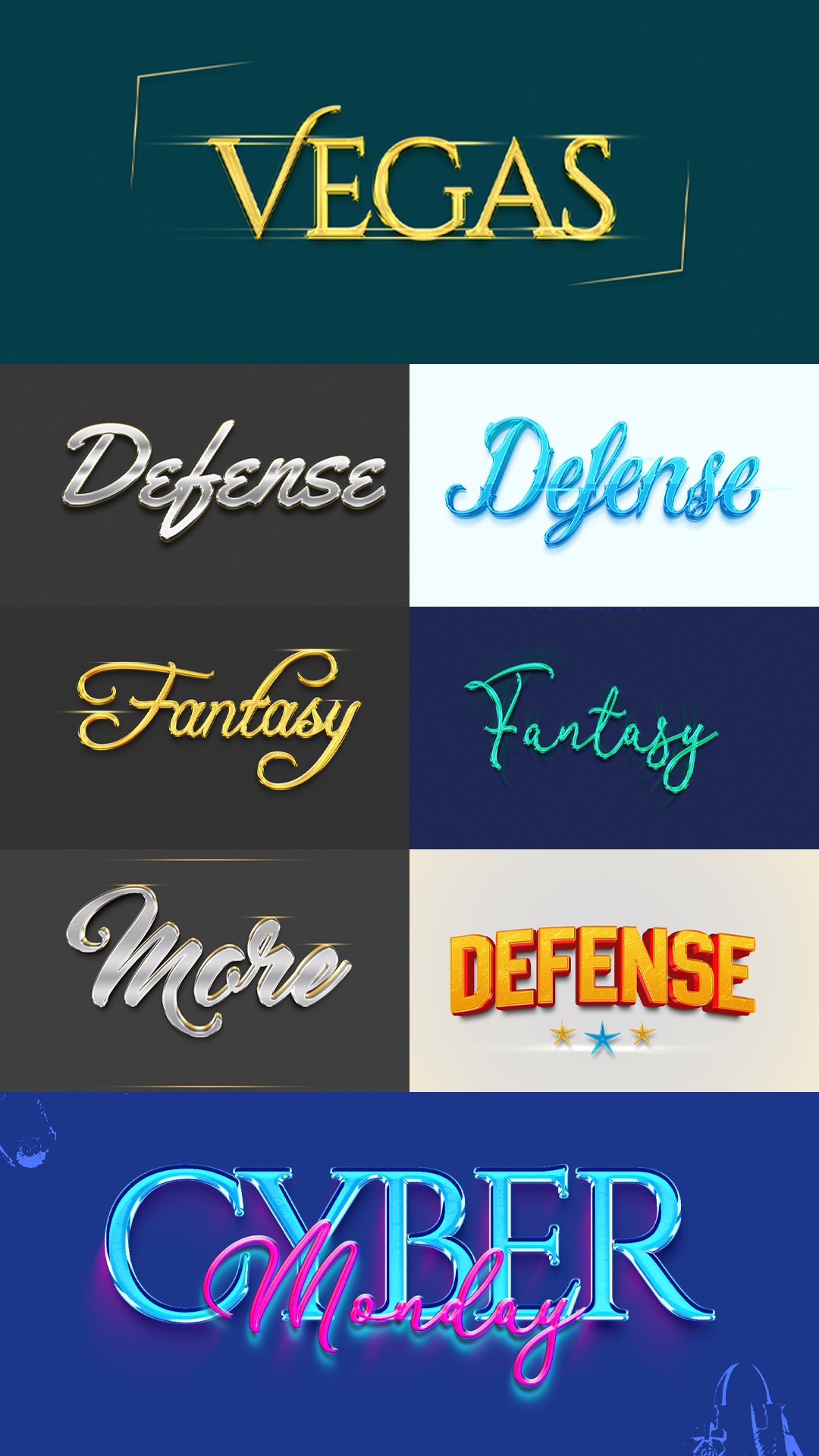 Creative 3d text effect galaxy