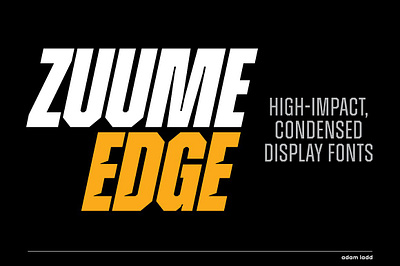 Zuume Edge font family advertising branding corporate display poster gothic tall grotesk headline logotype modern sans serif signage sports sporty title bold uppercase vintage zuume edge font family