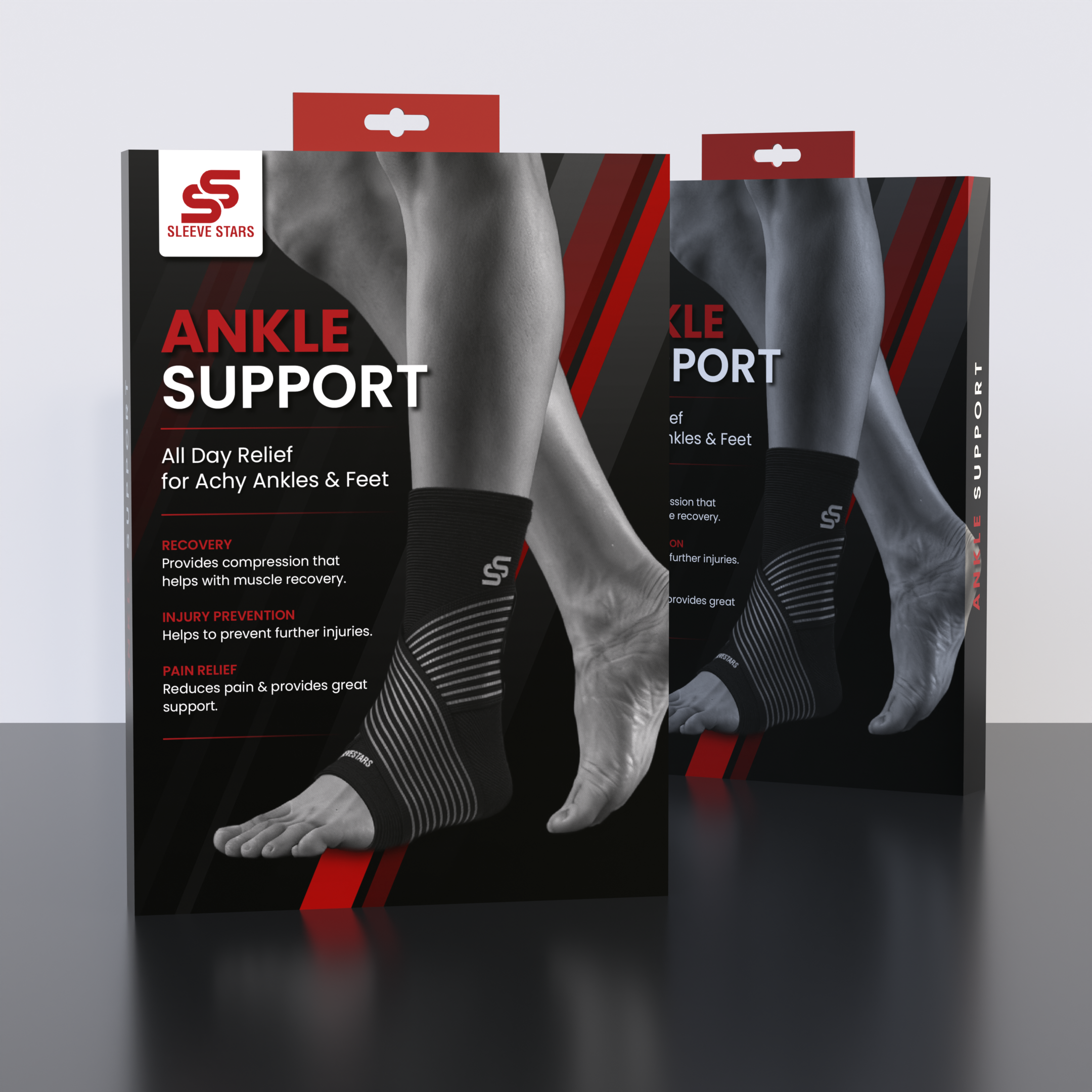 Premium Packaging Design – Sleeve Stars Ankle Support visualbranding