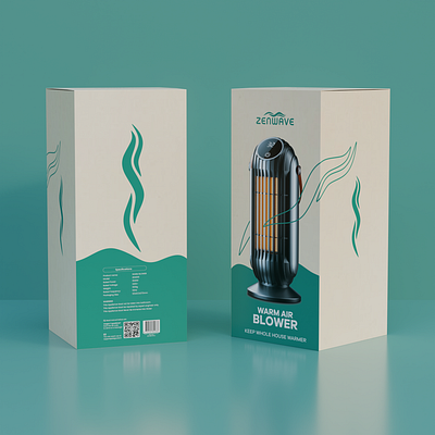 Elegant Packaging Design – Zenwave Warm Air Blower visualbranding