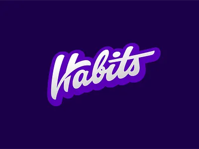 Habits lettering. child habits lettering logo logotype mark school