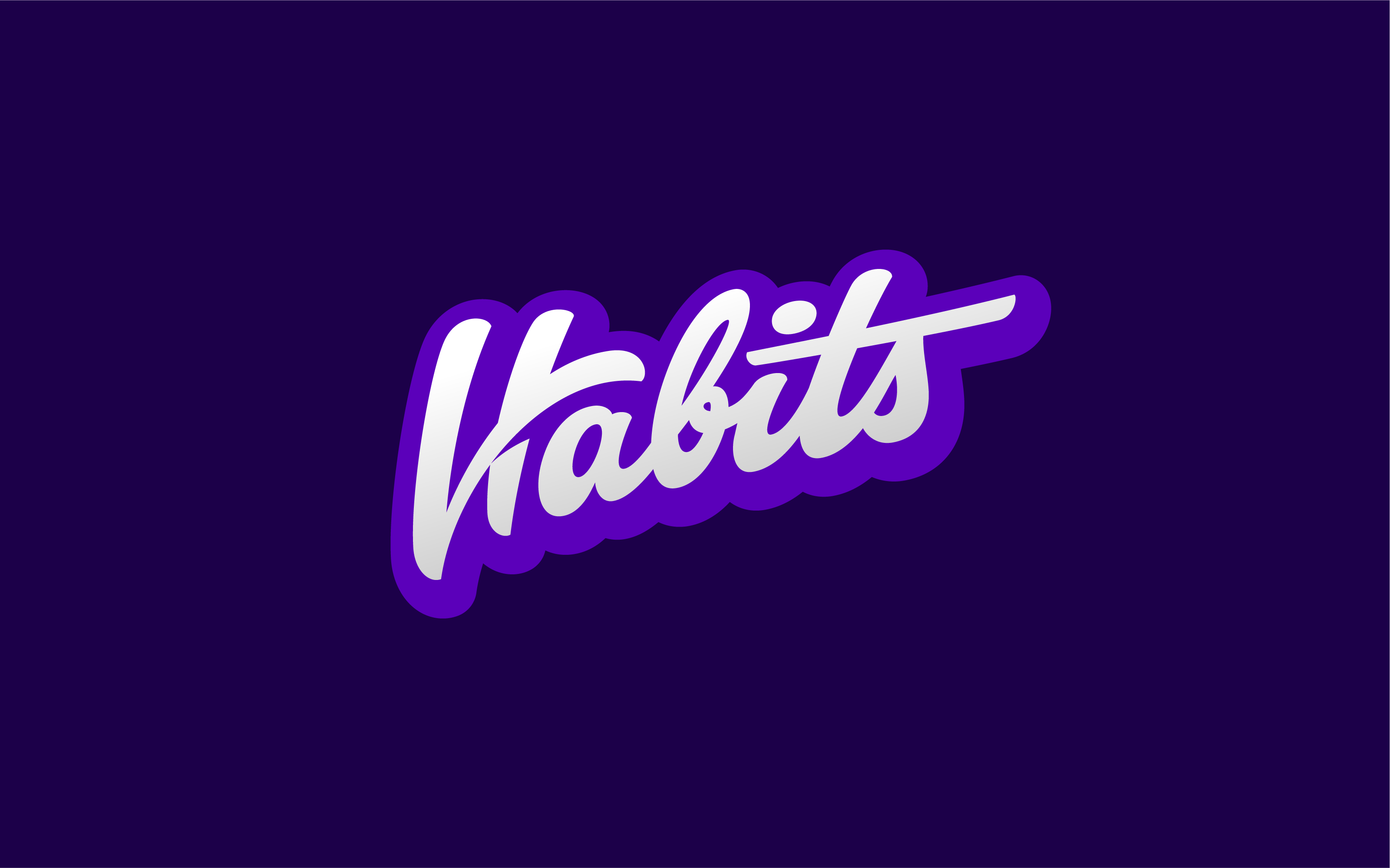 Example of Habits lettering.