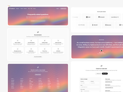 FAQs sections — Untitled UI documentation faqs frequently asked questions testimonial web design website