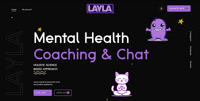 Layla.help - AI-Enhanced Mental Health App branding graphic design logo react ui ux web design wordpress