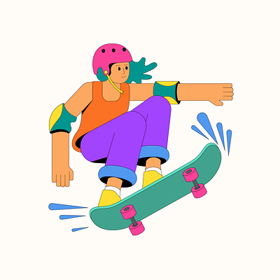 Skateboarder Illustration character illustration
