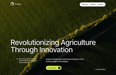 Outgrid – Agriculture and Farming Website Design 3d agric agricuture design figma graphic design theme ui web design website website design wordpress