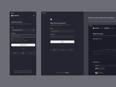 Auth screens — Untitled UI createa ccount onboarding sign in sign up ui design user interface