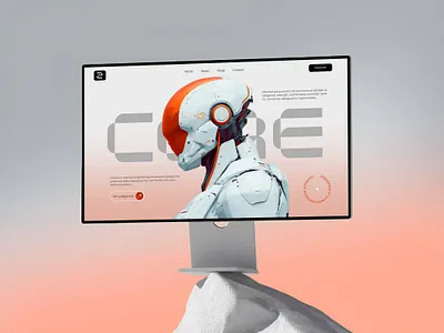 TERRA CORE Futuristic Web Design abstract banner ai branding ai design ai illustration creative banner cybernetic concept cyberpunk style dribbble shot future technology futuristic banner futuristic interface futuristic mockup graphic design minimal futuristic modern web design robot illustration ui uiux design web banner design