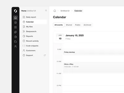 Nav menu — Untitled UI calendar nav menu navbar navigation product design sidenav ui design user interface