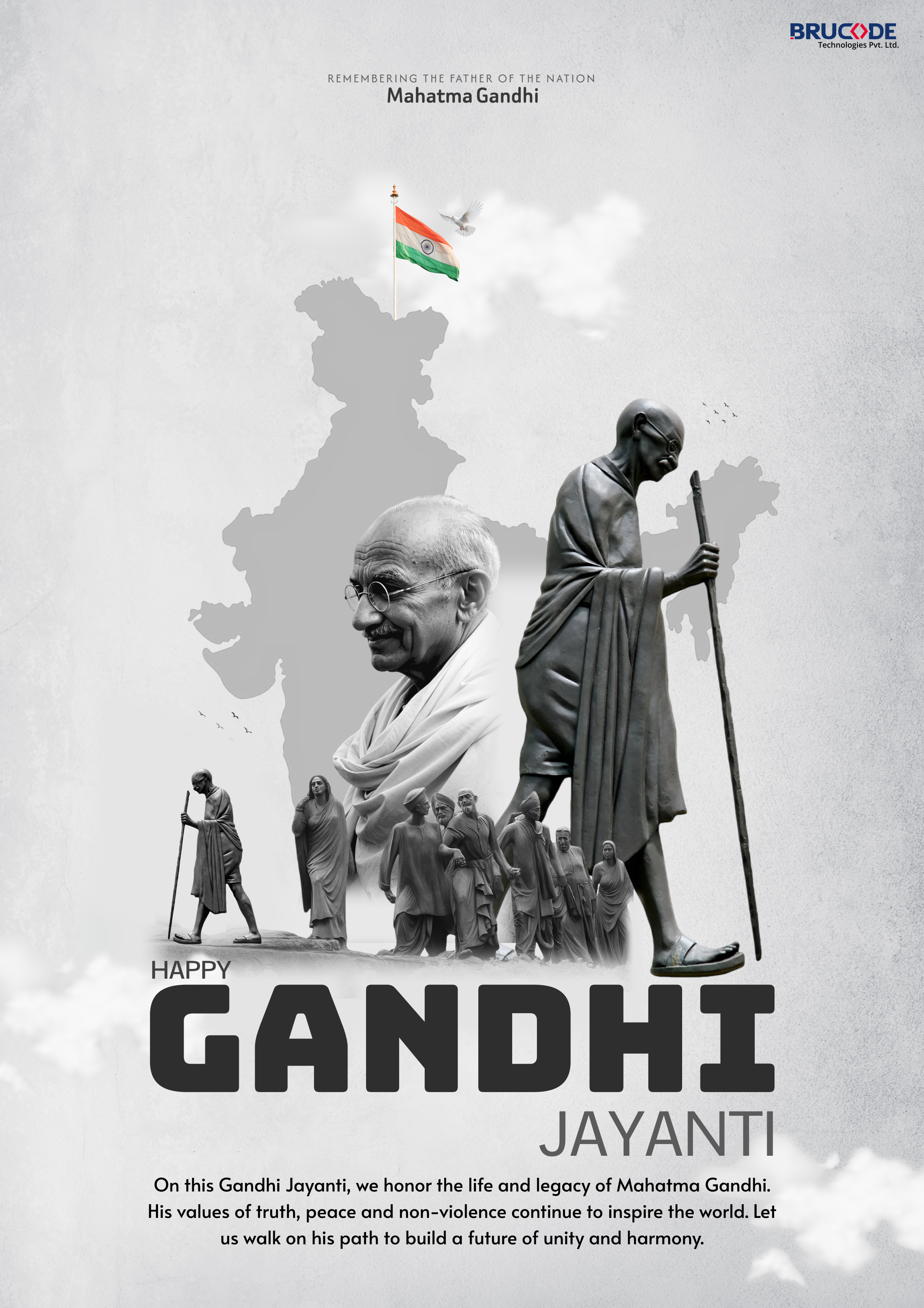 Social Media poster design craetive posters creative work creativedesign gandhi jayanti gandhi jayanti poster mohali social media posters