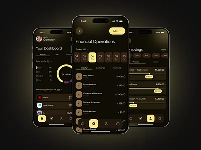 Financial Dashboard App UI modern design