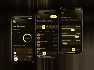 Financial Operations App UI app prototype