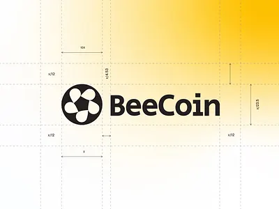 BeeCoin II Crypto, Blockchain, Geometric, Circular, Minimal logo bee inspired logo beecoin blockchain logo circular emblem design coin logo community symbol crypto exchange crypto logo cryptocurrency digital currency finance logo fintech geometric logo gradient branding logo logo grid logo system minimal logo mark nature tech fusion symbolic logo
