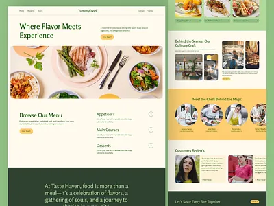 Restaurant landing page graphic design landing page product design restaurant ui ui design ux ux design website