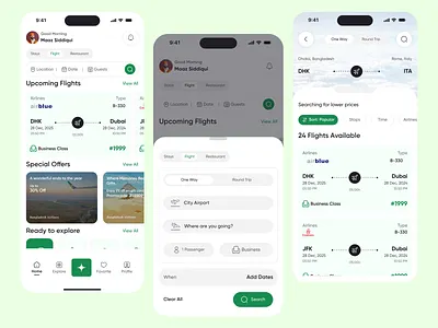 Flight Booking & Travel App UI Design seamless travel booking