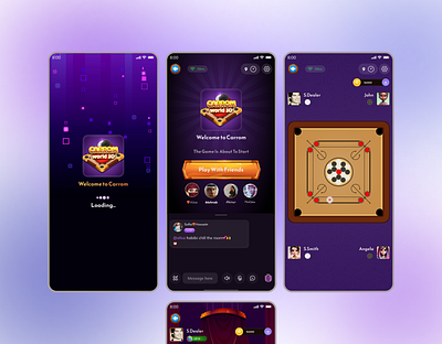 Smart Gaming App Ui carrom game dribbble shots game interface game ui gaming app mobile game design modern app design ui design ux design