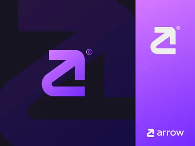 Letter A with Arrow Logo digital logo.