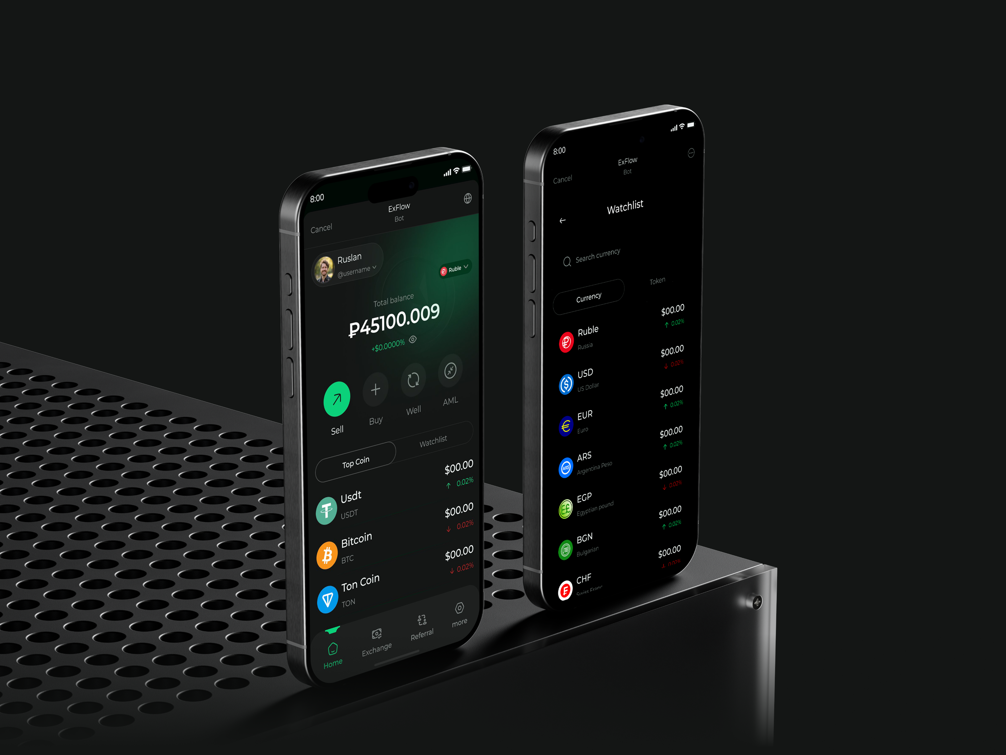 Finance app design - Secure Money Management With Telegram Bot crypto wallet finance app money exchange app trading finance app