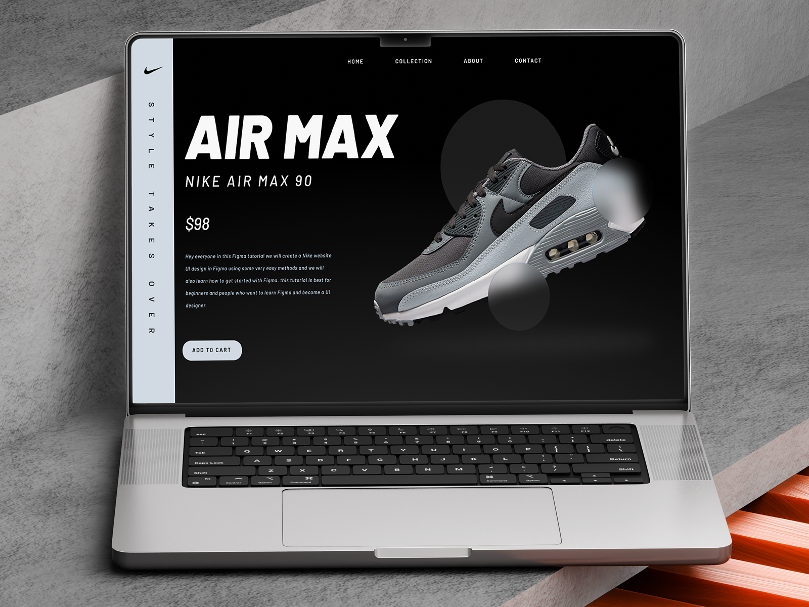 Nike Air Max - Hero Section appdesign branding creativedesign design designsystem designthinking digitaldesign figmadesign graphic design hero section illustration interactiondesign nikewebsite ui uidesign uiinspiration uxdesign uxresearch webdesign website