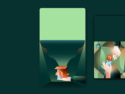 Oddbit Service Card animation branding graphic design motion graphics ui