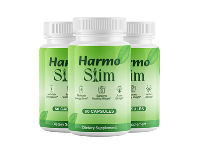 Harmo Slim – Weight Management Supplement Label Design brandidentity branding design designinspiration graphic design graphicdesign illustration male performance packaging design supplement label