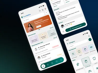 Curelytics – Smart Healthcare, Simplified appdevelopment digitalhealthcare forntenddevelopment healthcareapp healthtech mobileappdesign ui uidesign uiuxdesign uxdesign