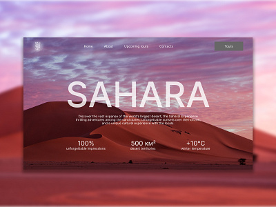 Sahara Desert Concept design graphic design typography ui ux