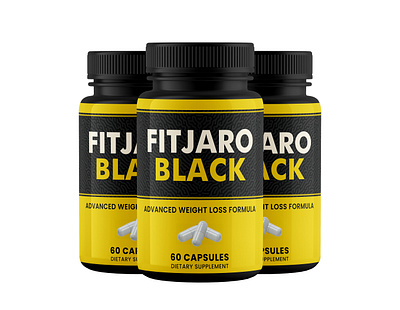 FITJARO BLACK – Advanced Weight Loss Formula Label Design brandidentity branding capsule packaging design designinspiration dietary supplement graphic design graphicdesign illustration packaging design product label supplement label weight loss formula