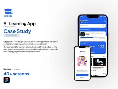 Case study- AI-Powered eLearning Platform ai app ai learning ai learning app applicaiton application design branding case study case study app case study learning app elearn elearning aoo figma design learn learning app logo mobile app ui ui design ux design ux research