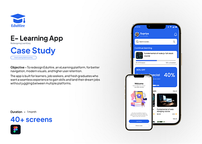 Case study- AI-Powered eLearning Platform ai app ai learning ai learning app applicaiton application design branding case study case study app case study learning app elearn elearning aoo figma design learn learning app logo mobile app ui ui design ux design ux research