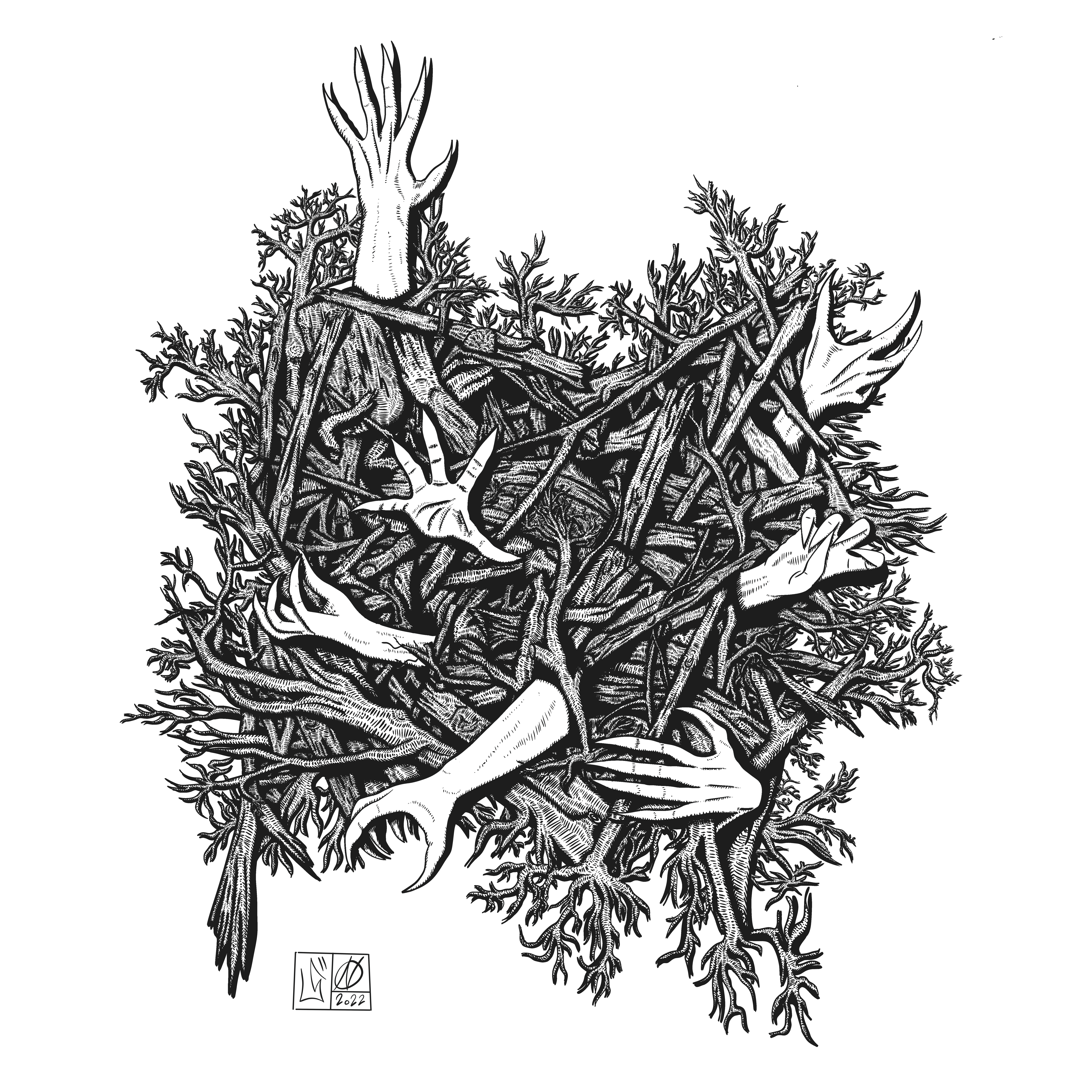 Example of Black & White Digital Illustration