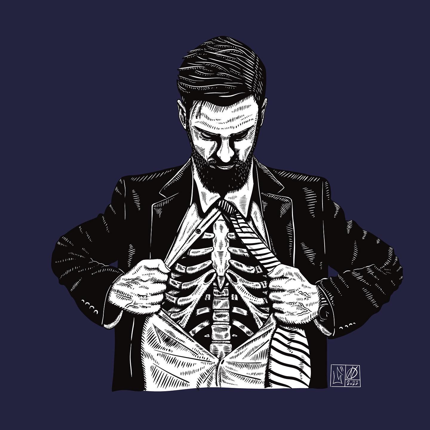 Example of Black & White Digital Illustration