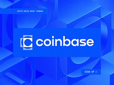 Coinbase Logo Redesign Concept 3d ai blockchain brandbook branding coin coinbase crypto currency defi exchange icon identity logo pattern rebrand redesign spline web3