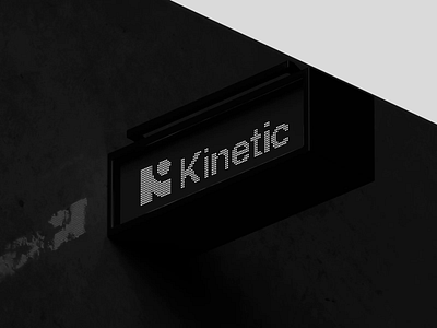 Digital Sign for Kinetic ads brand branding design digital geometry logo mark minimal sign store