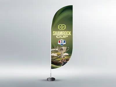 Shamrock Cup Golf Tournament – Feather Flag Design artist communityevent customdesign designinspiration eventdesign eventmarketing featherflags flagdesign golftournament graphicdesign printdesign promotiondesign vistaprint visualidentity
