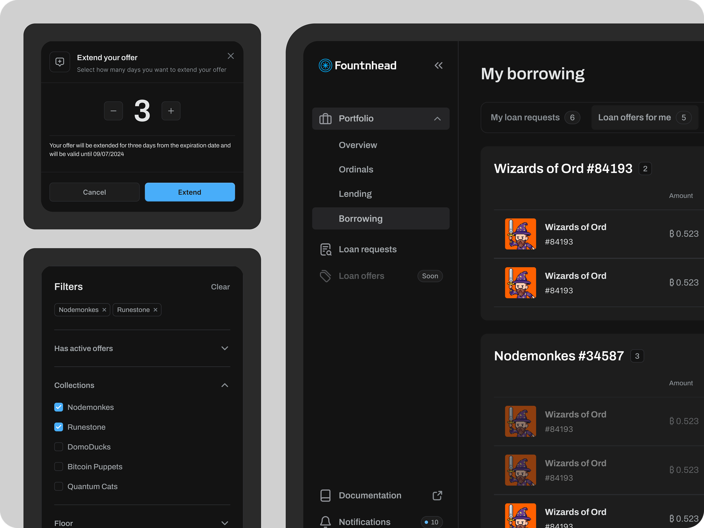 Fountnhead | Crypto Lending Platform UX/UI Design bitcoin crypto crypto platform figma lending platform ordinals ui ux uxui web3