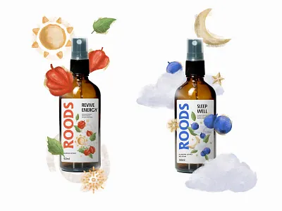 Roods Branding & Packaging Design branding hand drawnm herbal illustration packaging packaging design product design
