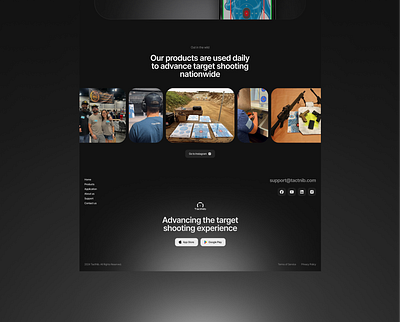 TactNib promo site - Targets and a shooting analysis app clean ui mibile app modern opportunity promo website shooting strictly stylish targets ui vibrant minimalism web web design