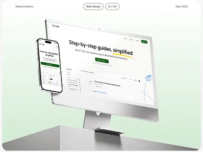 Trails – Website & App Interface ai tool clean cro dashboard hero homepage landing landing page minimal popular ui ux uxui web app web application website
