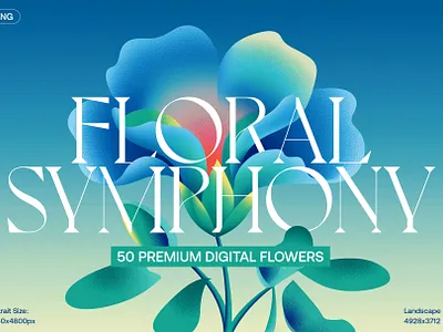 50 Digital Flower Image Collection background branding digital floral flower illustration
