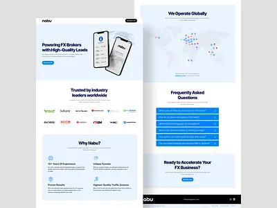 Nabu - Landing Page brokerage concept design design figma interface landing page marketing nabu service ui ui design ux web design