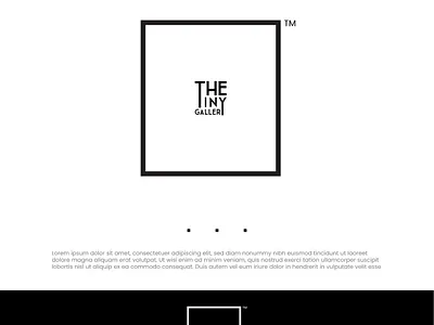 Logo & Brand Design for THE TINY GALLERY Frames | Branding logo art art gallery art gallery logo brand design brand identity branding branding and identity film logo films frame logo frames gallery gallery branding gallery logo logo logo branding logo designer movie logo sabidkhan solvaagency