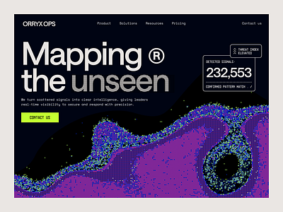 AI STARTUP ai b2b brand brand design brand identity branding defense dither gov heatmap landing page modern startup typography ui website