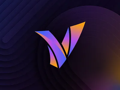 Logo Design for Visionary with Letter V (Unused Logo) app logo branding design graphic design logo logo branding logo design logotype modern logo tech logo v letter logo