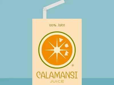 Calamansi Juice calamansi food packaging graphic design illustration juice box packaging