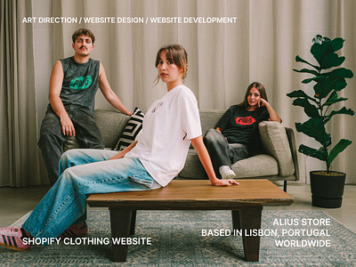 Art Direction & E-commerce Website design | Apparel brand contemporary retail web design