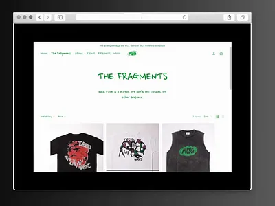 E-commerce Website design | Apparel brand contemporary retail web design